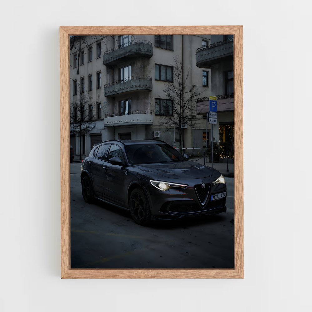 Poster Stelvio Noir – affiche Alfa Romeo (vue 4)